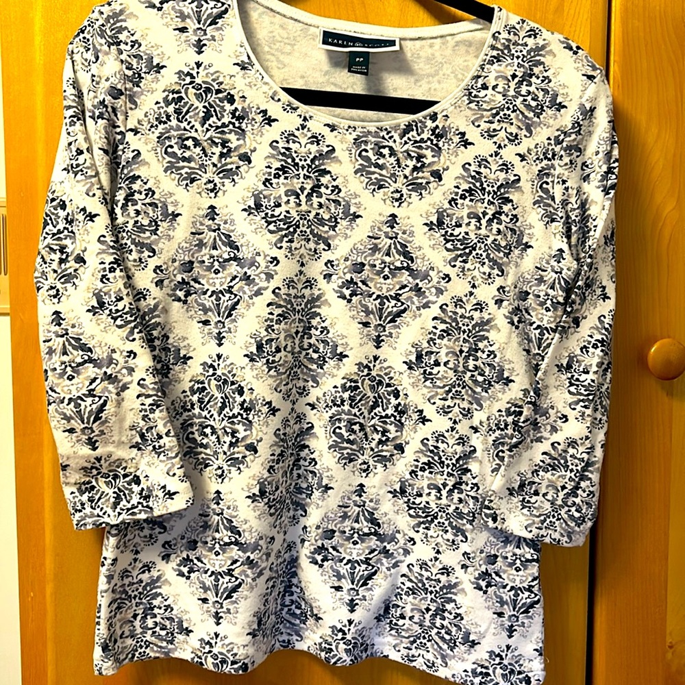 Karen Scott Petite 3/4 Sleeve Top